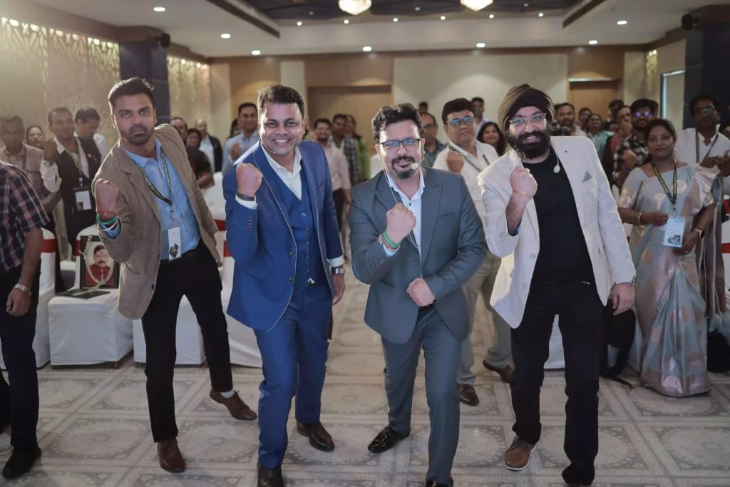 Pradeep Rawal with fellow speakers at the Nirvana Wealth Retreat 2025 in Pune